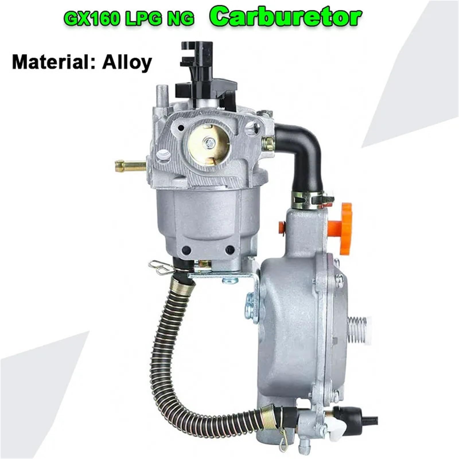 Carburador de Motocicleta Kit de conversión carburador Combustible Dual para Motor GLP/NG, Compatible con motosierras GX160, GX200, 168F, 170F, 3KW y 5KW, cortadoras césped Filtro de Gasolina