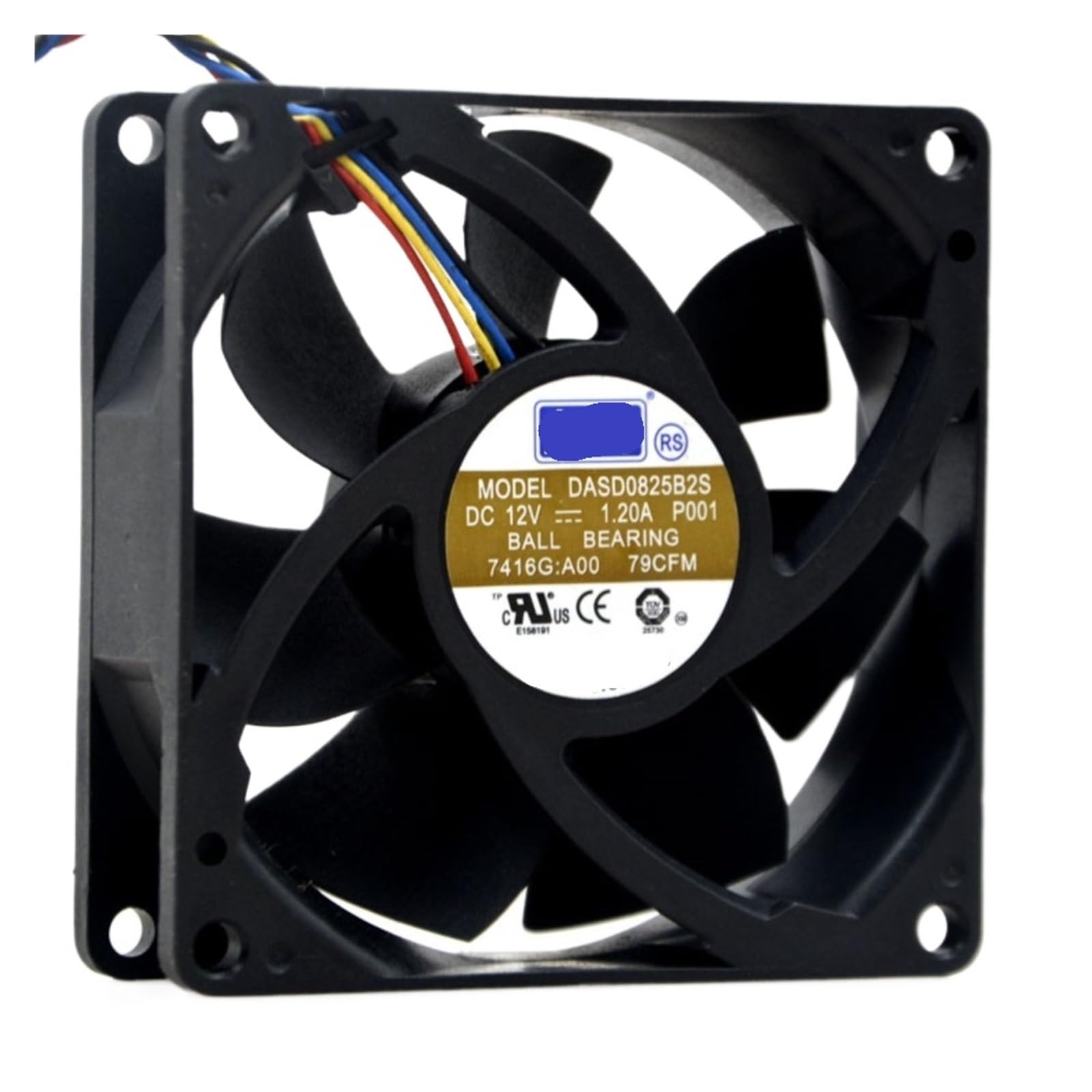 YUSKICCNE DASD0825B2S 8025 Fan 12V 1.20A 8CM 4-Wire Cooling Fan