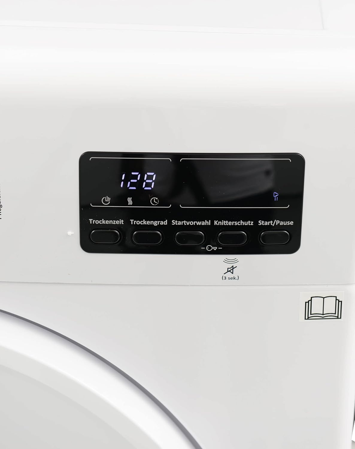 Close-up of the Telefunken T-11-300-W dryer's LED display and control buttons