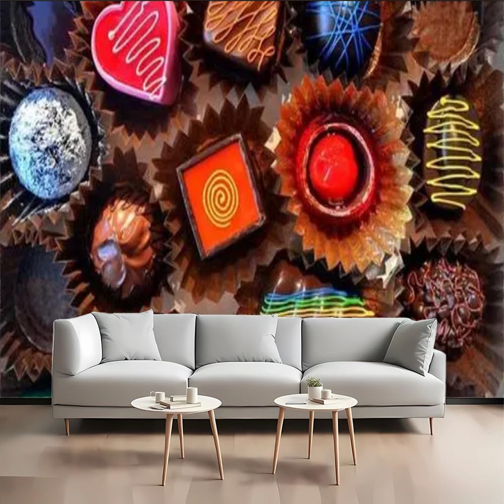Panoramiczna tapeta deser tapeta z włókniny kawiarnia plakat Trompe l'oeil fototapeta 3D sztuka dekoracja ścienna salon sypialnia 400 x 280 cm 1791b