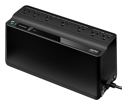APC UPS Battery Backup & Surge Protector, 600VA Backup Battery Power Supply