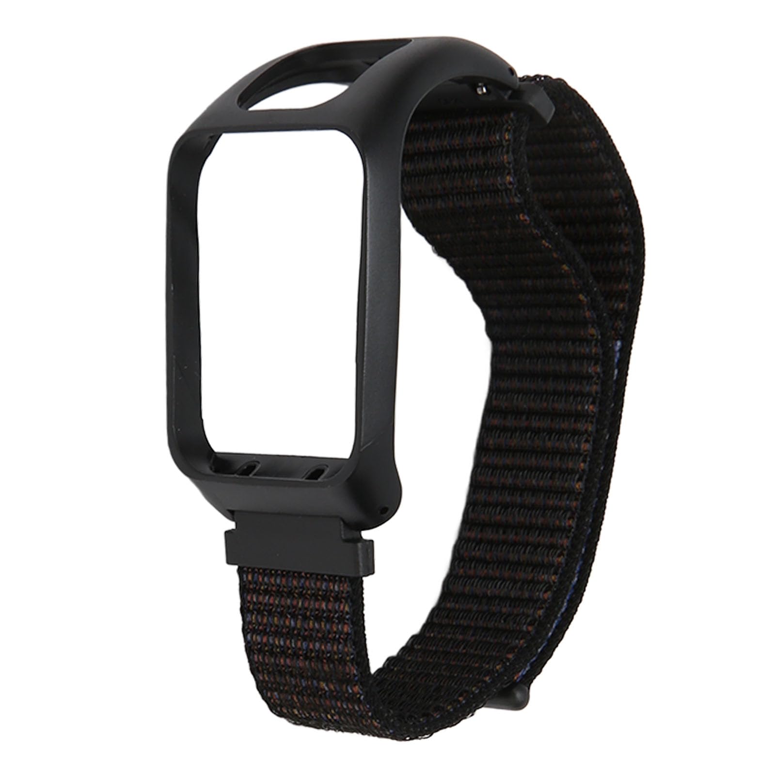 Watch Strap 2 in 1 Elastic Braided Nylon Sport Watch Strap Replacement Watch Band Accessory for Tomtom Runner3 (Matte Black)