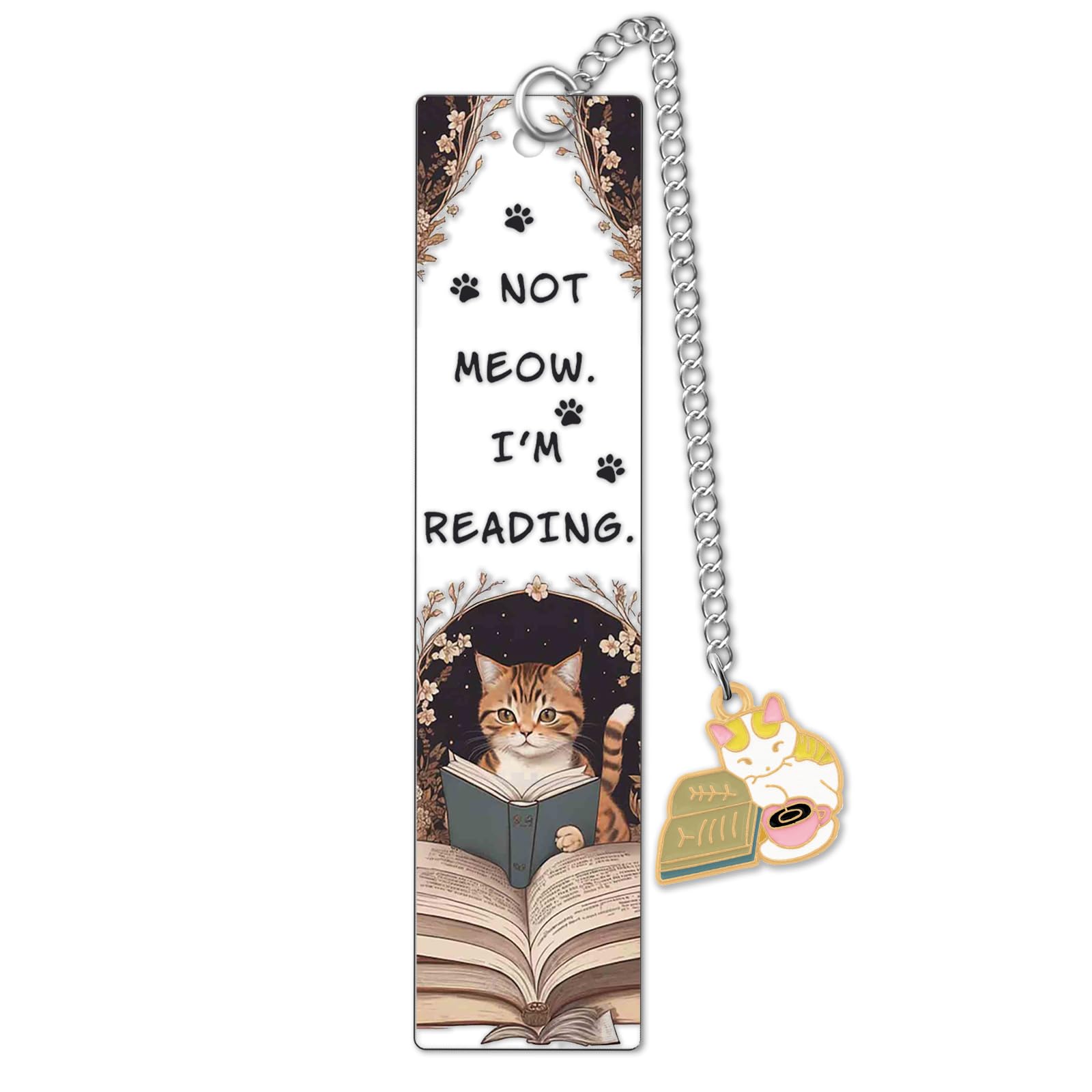 Amazon.com : Cat Bookmark Cute Bookmarks for Women Cat Lover Gifts Back ...