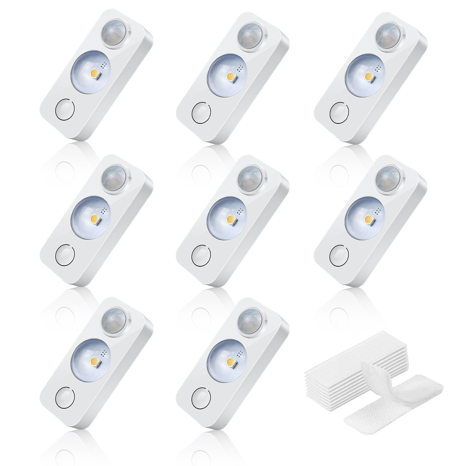 NIEGNOWOO LED Motion Sensor Puck Lights, Rechargeable Cabinet Lights, Stick on Wireless LED Night Light for Closet, Drawer, Shelf, Under Cabinet,
