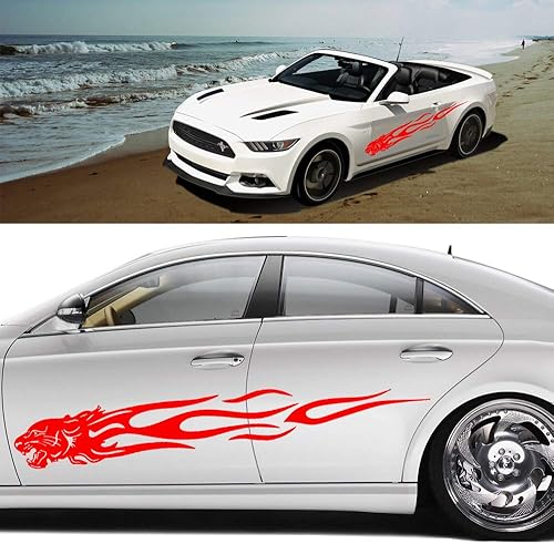 Miniatura 8 de GiftCity - Calcomanías para automóvil, 1 juego de calcomanías de llama de guepardo genial, calcomanías de vinilo para automóvil, camión, SUV,