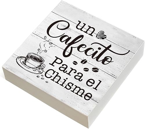 Miniatura 6 de Letreros elegantes para cafetería y cafetería, divertidos letreros de decoración española, decoración de cocina, hogar y oficina, para amantes del