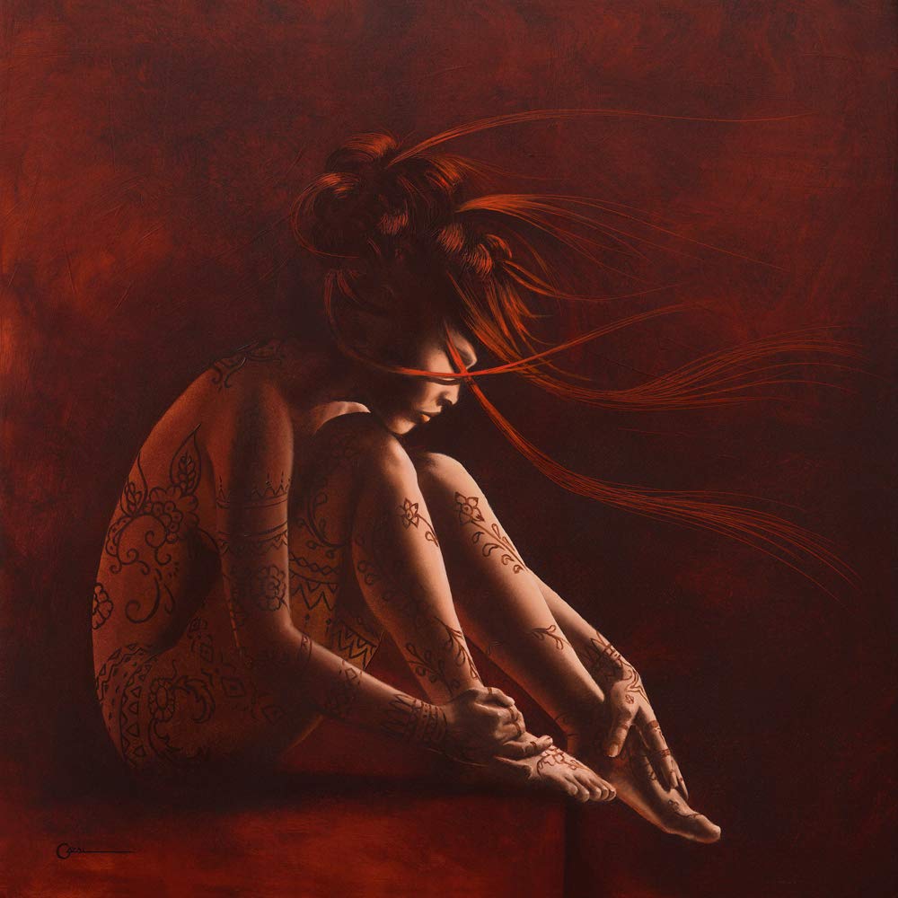 International GraphicsFinished Picture - Cédric, Cazal - ''Henna I''- 30 x 30 cm - Direct printing on acrylic glass