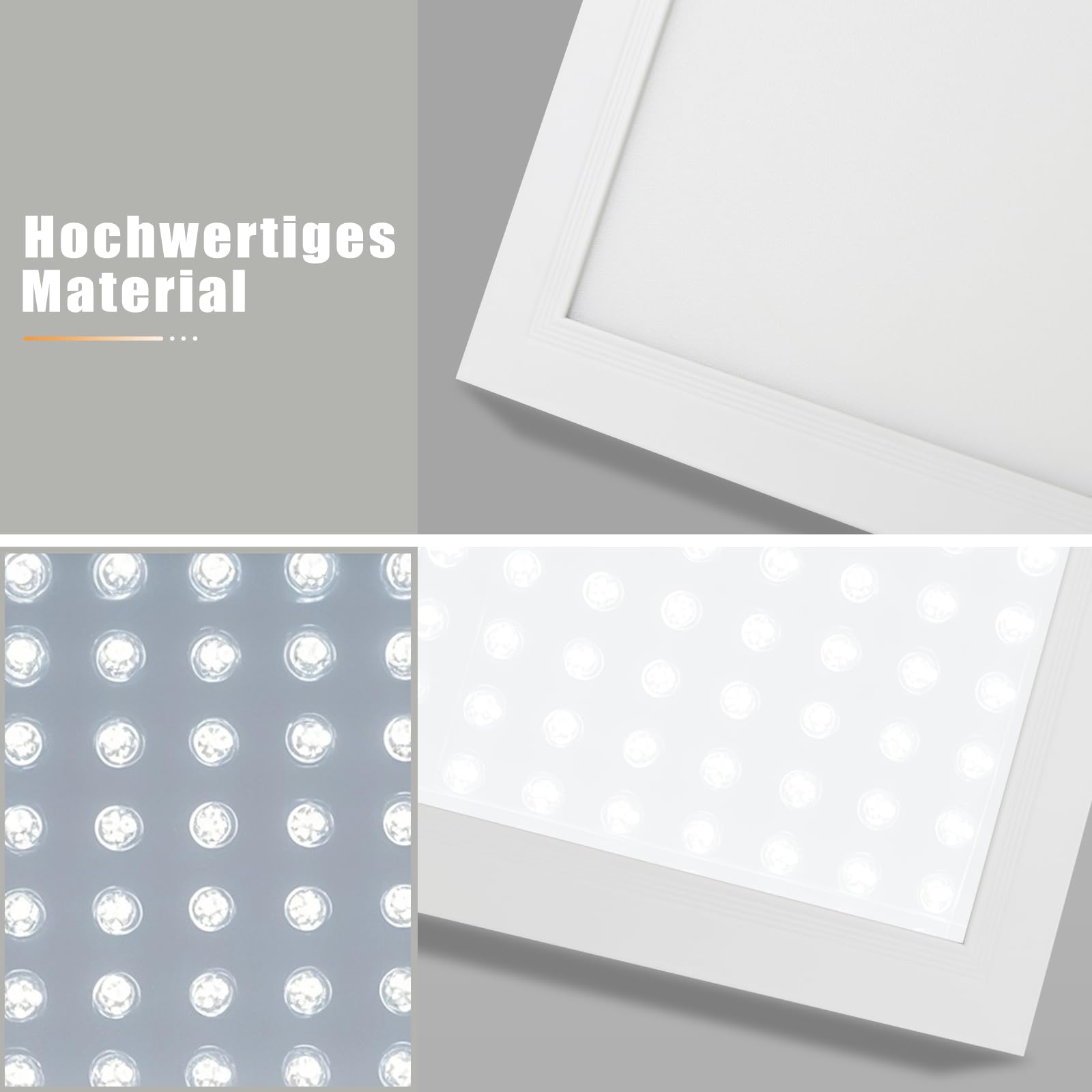 CBJKTX LED Panel Deckenleuchte Dimmbar - Flach Lang Deckenpanel mit | Fernbedienung Groß Deckenlampe Weiß Tageslichtlampe Bürolampe Decke für Büro Werkstatt Küche Arbeitszimmer Flur