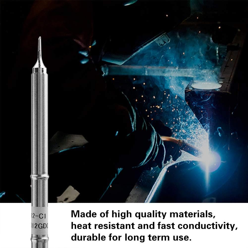 T12 Series Soldering Iron Tips Welding Tool Replacement Soldering Station Tip for FX-951 Rework Station(T12-C1), Soldering Iron Tip/Heating Core/Soldering Iron Tip