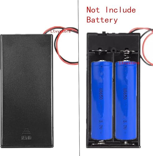 Miniatura 4 de 10 unids plástico 18650 batería almacenamiento caso 2 ranuras x 3.7 V para 2x18650 baterías titular caja contenedor con interruptor de