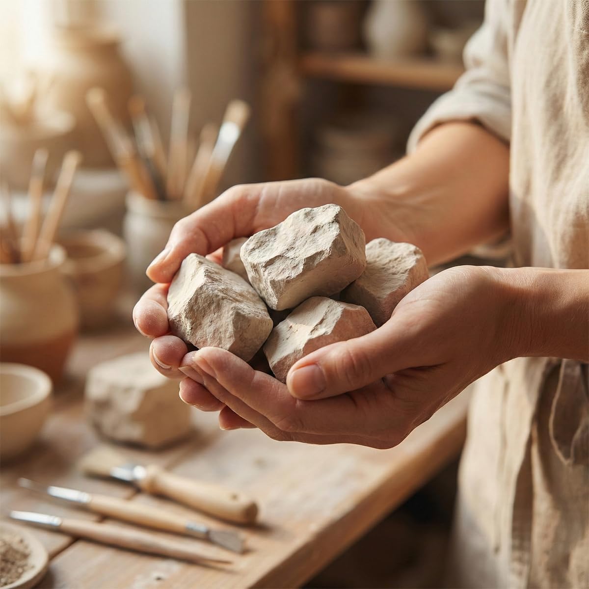 VRINDAVANBAZAAR.COM Strawberry Clay 2.5kg- Traditional Modeling Clay for Crafting, Sculpting, Pottery and Decorative Art | Smooth and Easy to Shape, Clay for DIY Projects & Adult Art Use