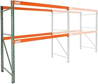 Global Industrial Teardrop Pallet Rack Add-On Unit 144"W x 42"D x 120"H - 5970 lbs Shelf Capacity, Heavy-Duty Steel for Warehouses