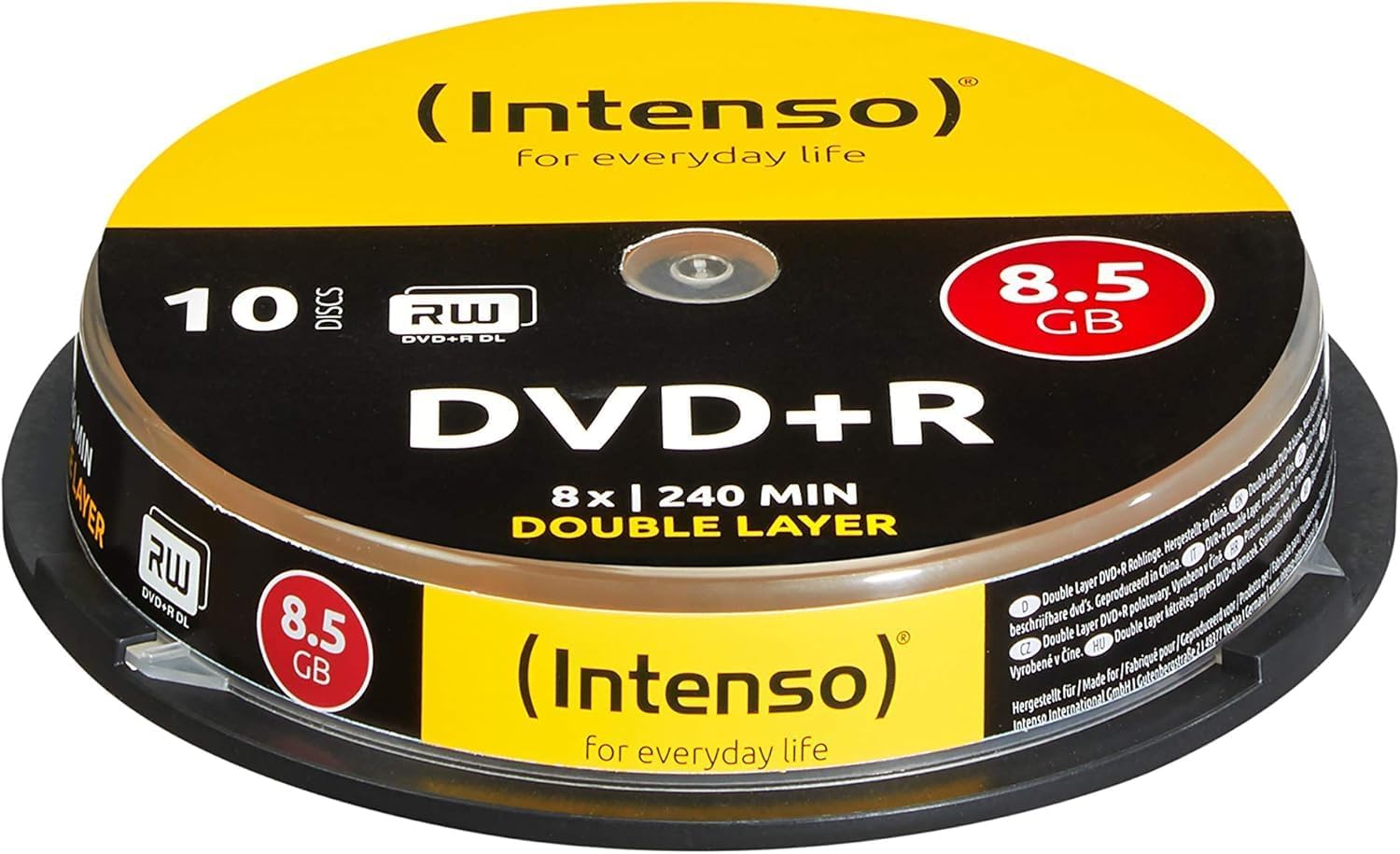 Intenso 4311142 DVD+R 8x Duel Layer 10 Pack Cakebox