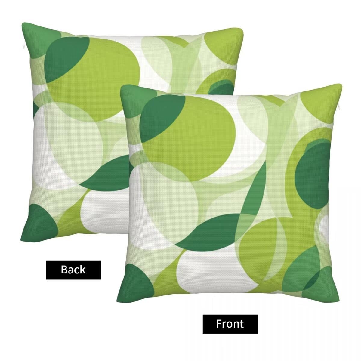 Funda Cojin 65x65 cm Juego de 2 Fundas de Cojines Verde Funda de Almohada de Lino, Fundas de Cojín Geométrico Cojines para Exterior, Funda Cojines Decorativos para Sofá Coche Cama Estar Jardin -LY417