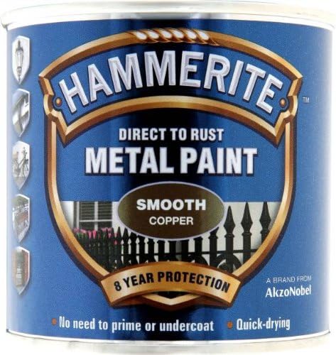 Hammerite Direct to Rust Metal Paint - Smooth Copper Finish 250ML