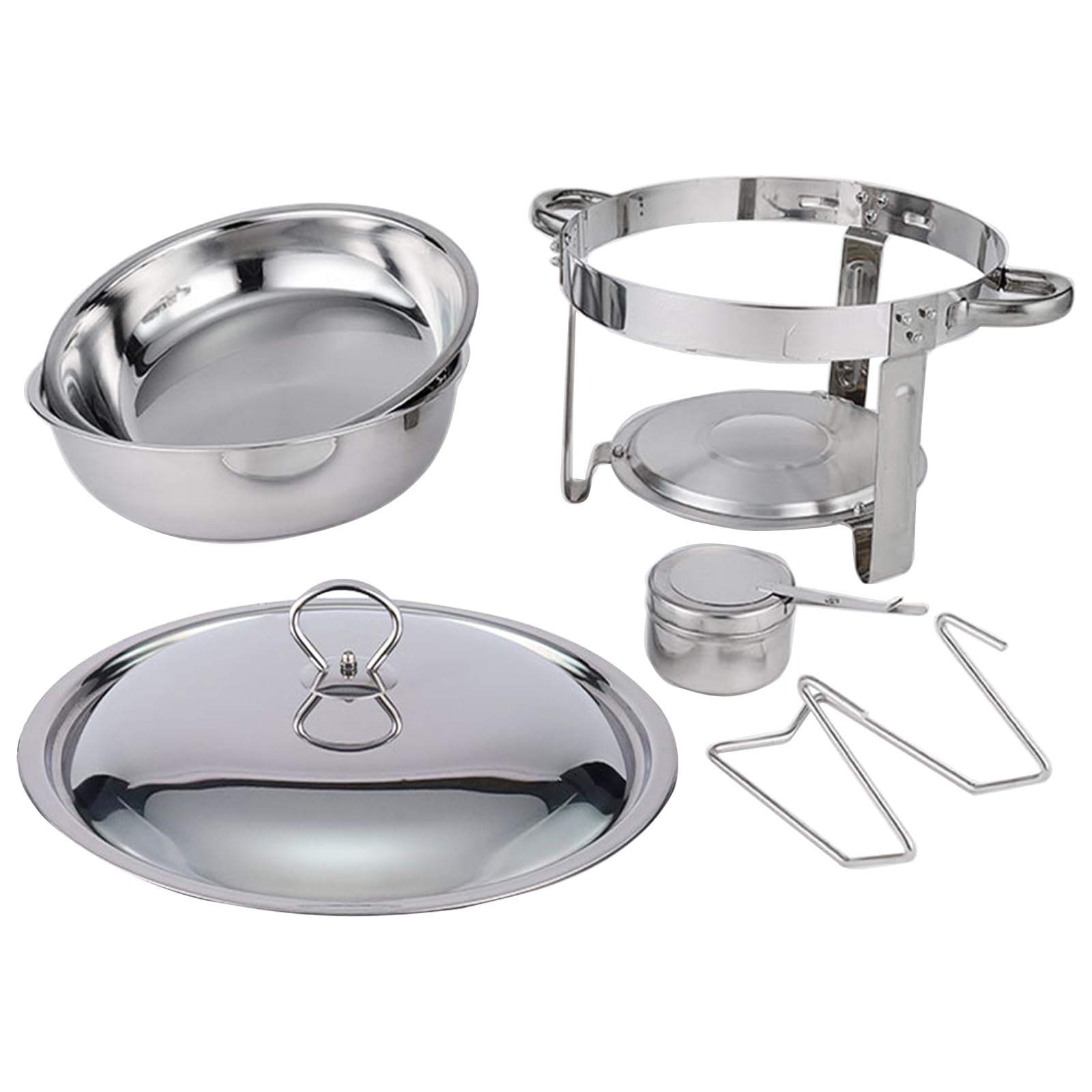 APGLSXY Insulated 4.5L Capacity Nonrust Steel Food Warmers for Professional Catering Banquets or Home Dining Round Chafing Pan for Catering and Event
