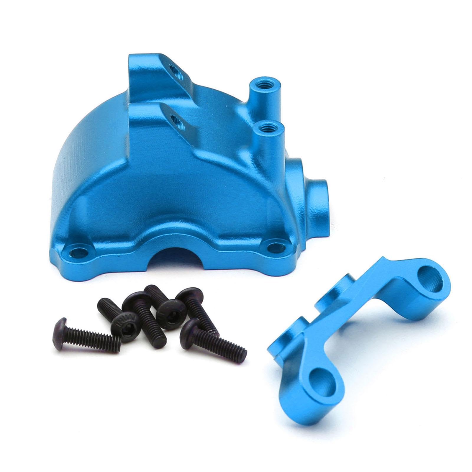 Tapa de Caja de Cambios de Diferencial para Coche RC 1:10, Piezas de Repuesto Profesionales con Soporte de Brazo para Camiones Oruga TT02, Accesorios, Azul