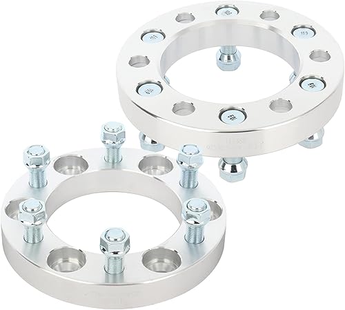 Miniatura 10 de SCITOO 4 espaciadores de rueda de 1 pulgada de 6 x 5.5 a 6 x 5.5 (6 x 139.7) 14 x 1.5 y 6 lengüetas compatible con espaciadores de rueda Silverado