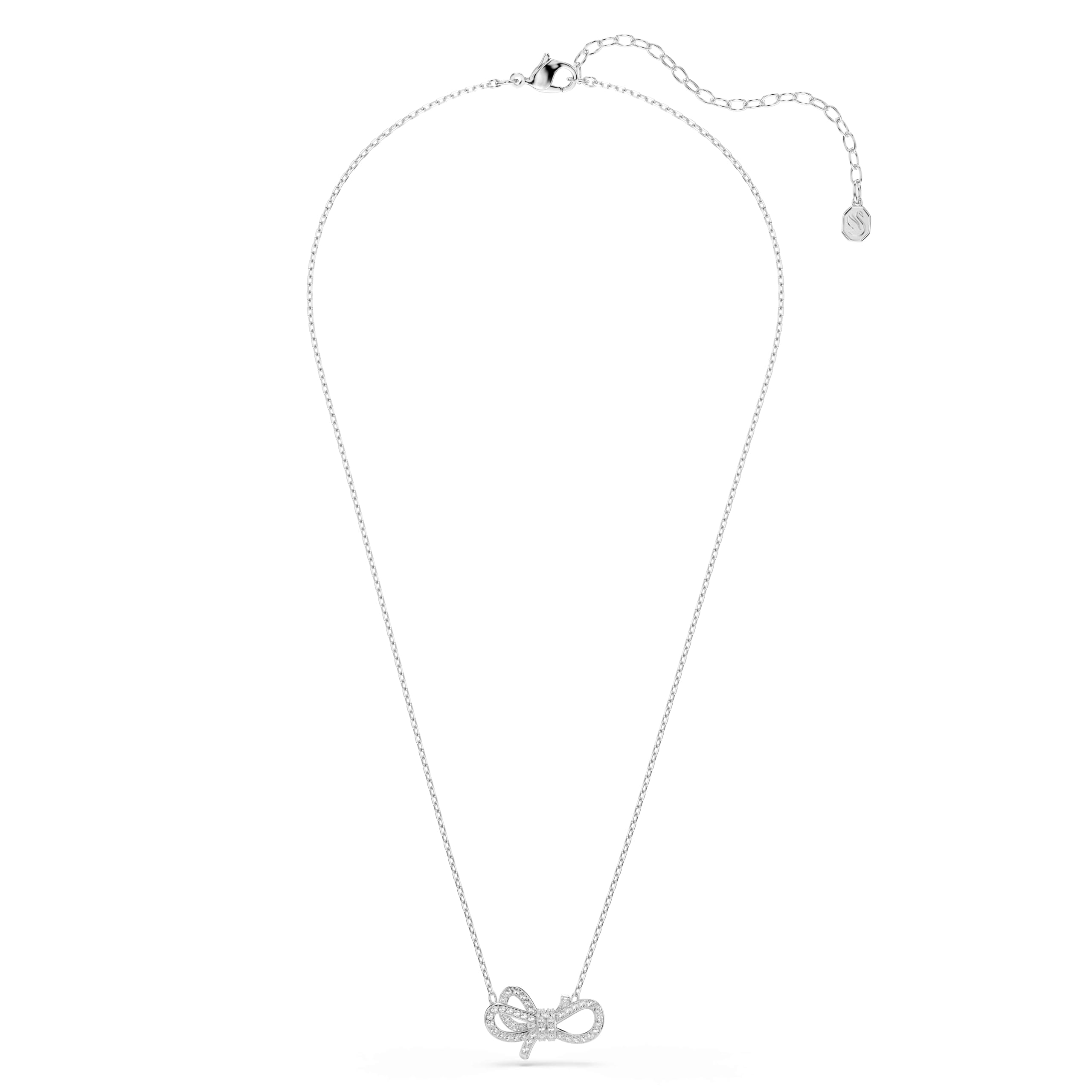Swarovski Lifelong Collezione, Pavé, Fiocco, Bianco, Placcato rodio