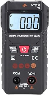 ABS Smart Multimeter, 4000 Counts Automatic Identification Digital Multimeter Anti Burning Ohm Volt Test Meter for Home Cars Factories