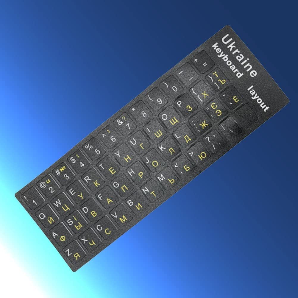 Tastiera Ucraina Adesivi 2pcs Nero Lettera Alfabeto Tastiere Sticker - Foto 4