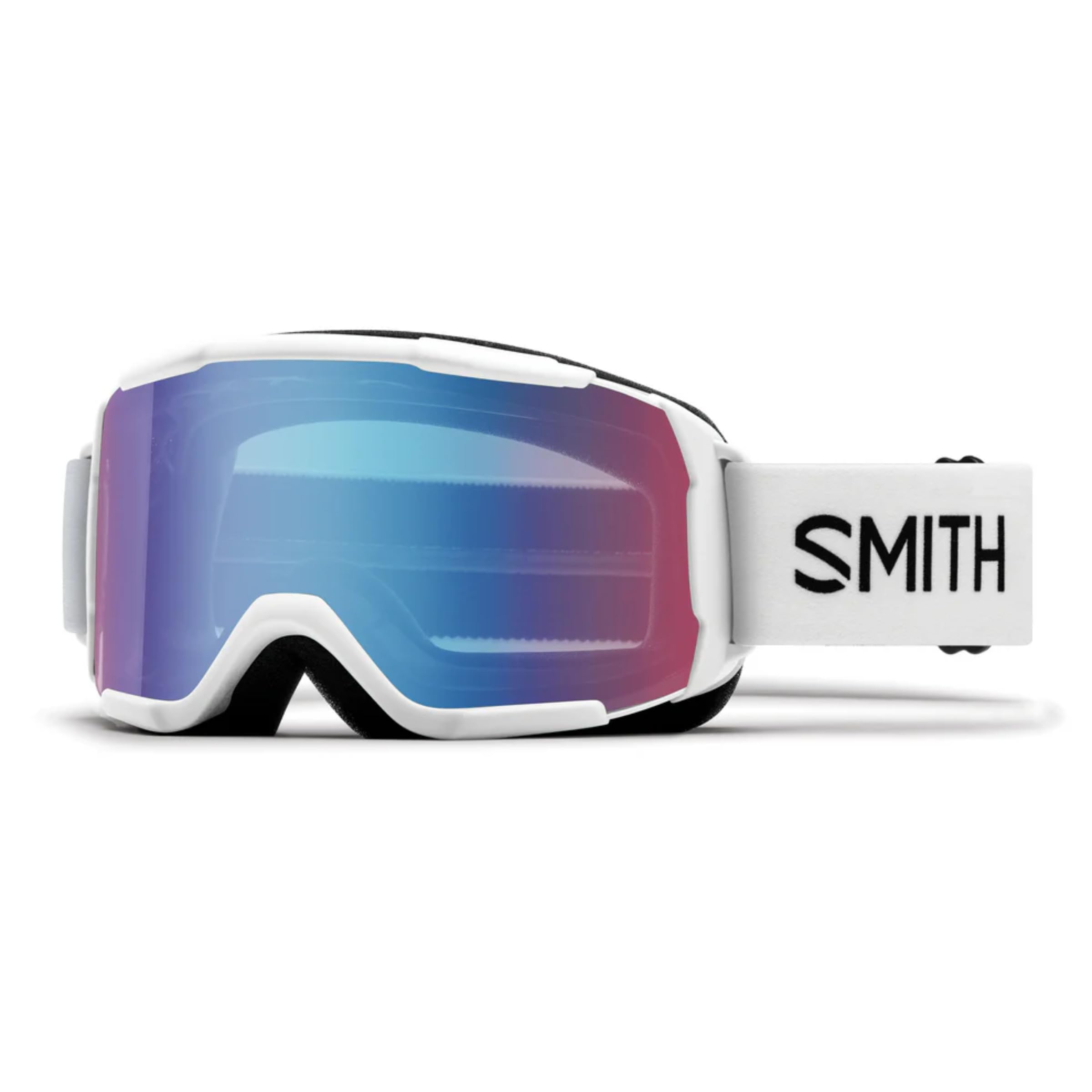 SMITH Daredevil Youth Goggles with Carbonic-x Lens – Performance Snowsports Kids Goggles for Skiing & Snowboarding – White + Blue Sensor Mirror Lens