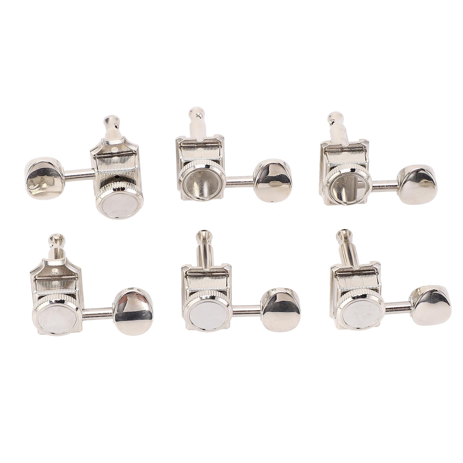AMONIDA 6 Afinadores de Bloqueo de Guitarra, Clavijeros de Guitarra Eléctrica Vintage con Eje Estable Mejorado y Superficie Galvanizada, para Acústica Zurda