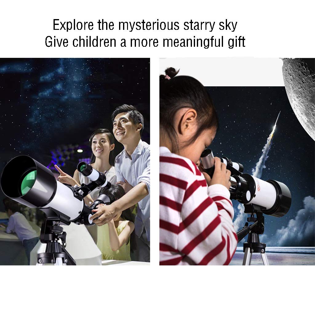 ARCH Telescopio Refractor, Telescopio For Niños Y Principiantes De 70 MM De Abertura De 400 Mm Telescopios Astronómico, Telescopio Portátil De Viaje For El Adulto con El Morral, Mejor For Los Niños