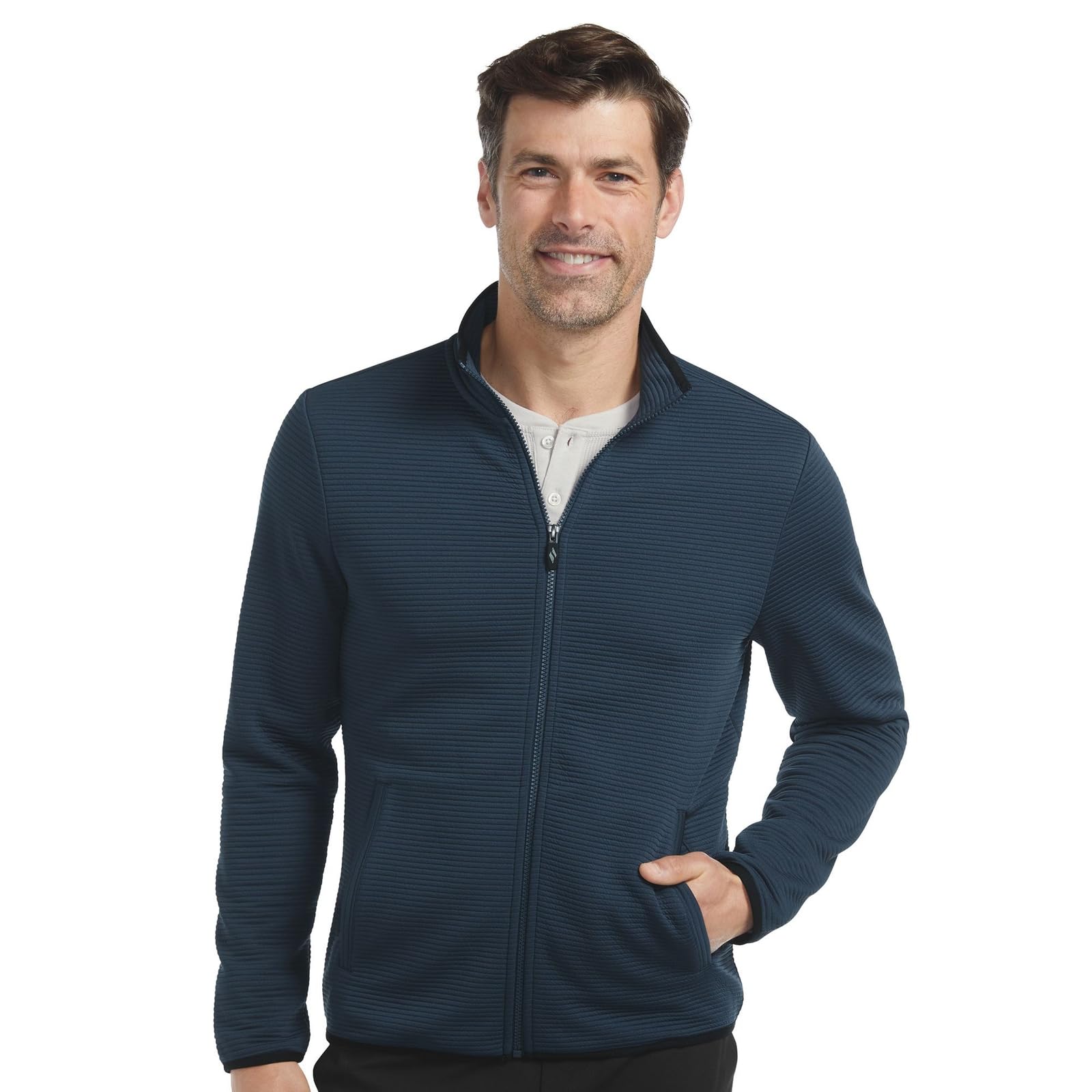 Skechers Men's The Hoodless Hoodie Ottoman Jacket Blue M