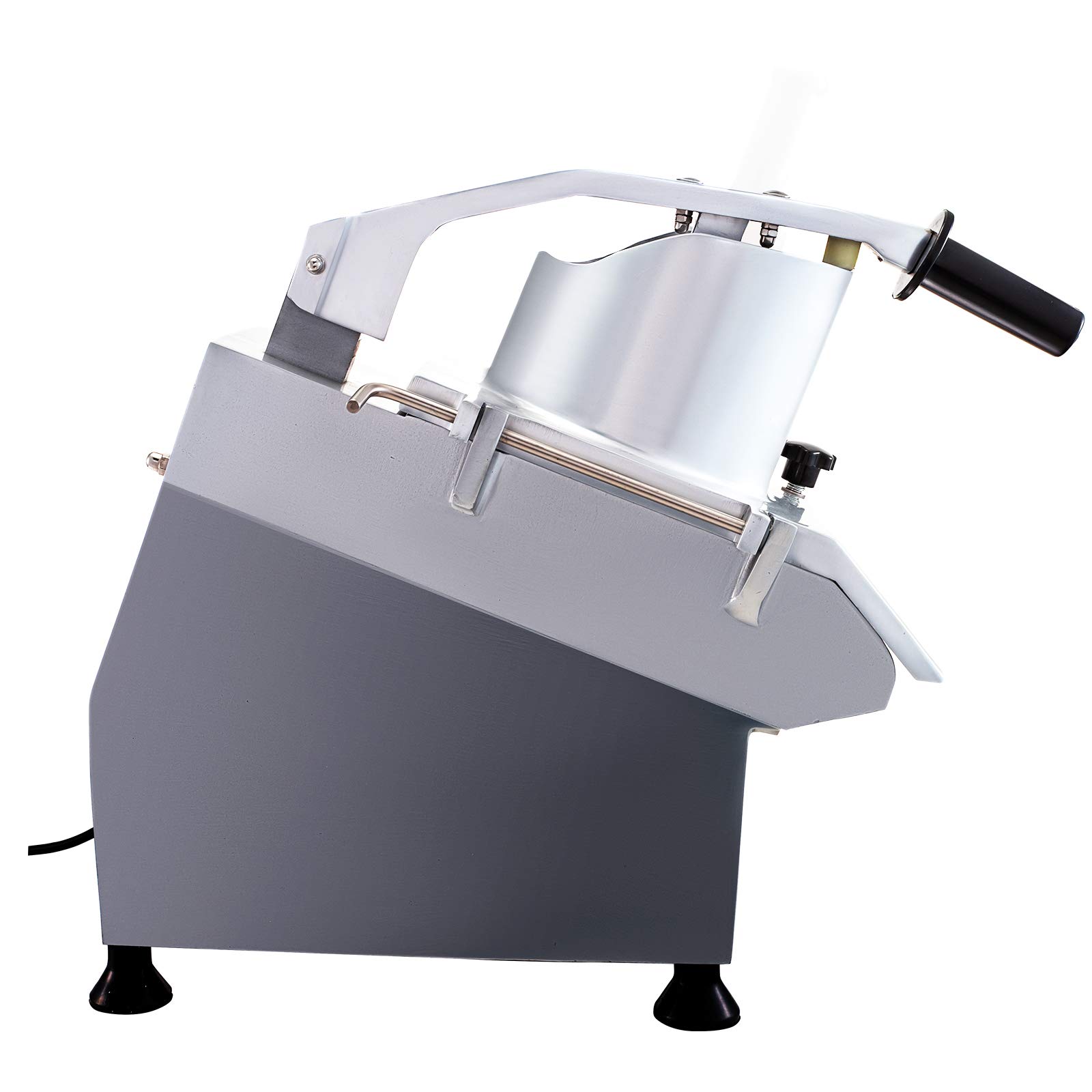 VEVOR Elektrischer Gemüseschneider Kommerzielle Gemüseschneidemaschine 550 W Schneidemaschine mit 6 Trennscheiben Prozessor für Gemüse, Professionelle Küchenmaschine Edelstahl