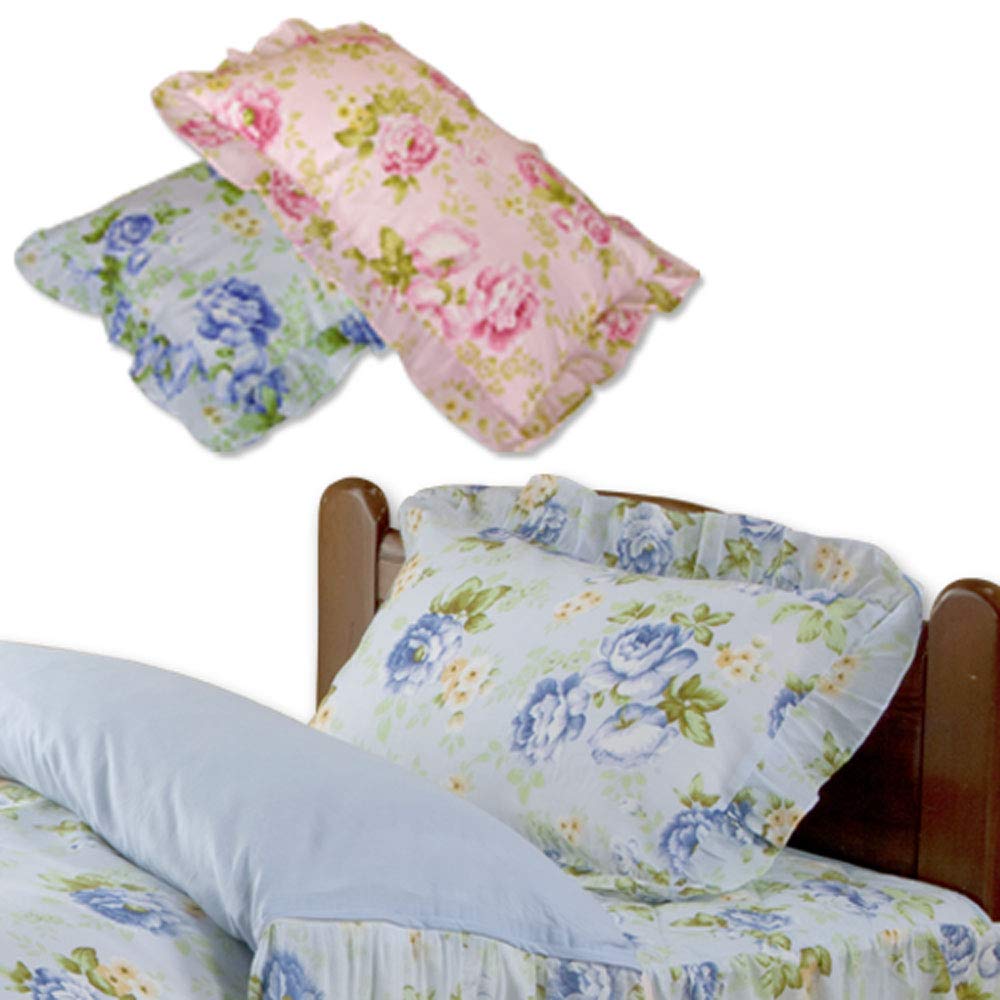 Amazon｜メーカー直販 ロココ調 花柄フリル付き枕カバー ピロケース 43