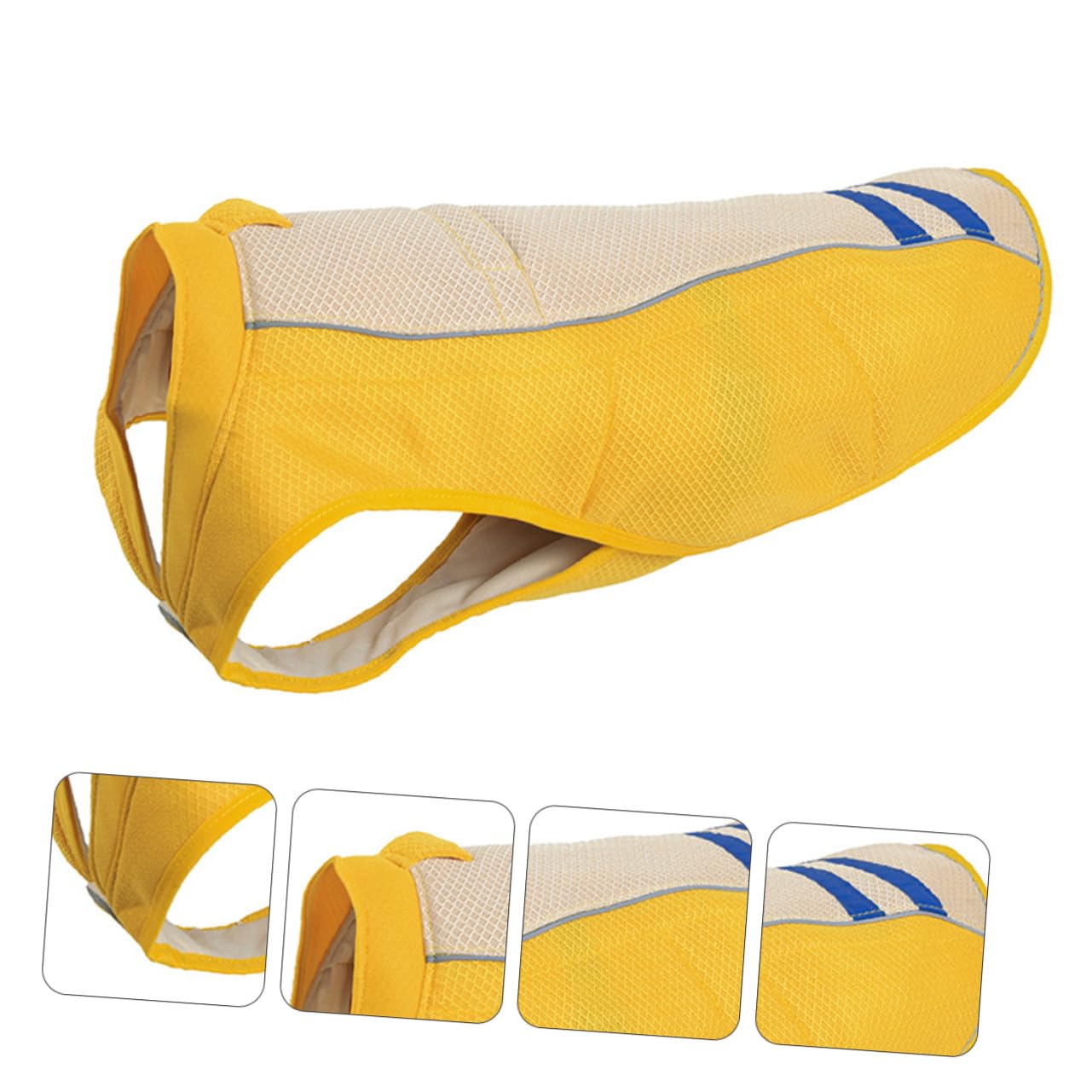 Abaodam Gilet Rafraîchissant Jaune Pratique pour Chien en Polyester Prévention Coup de Chaleur Sorties et Fêtes du Week-End