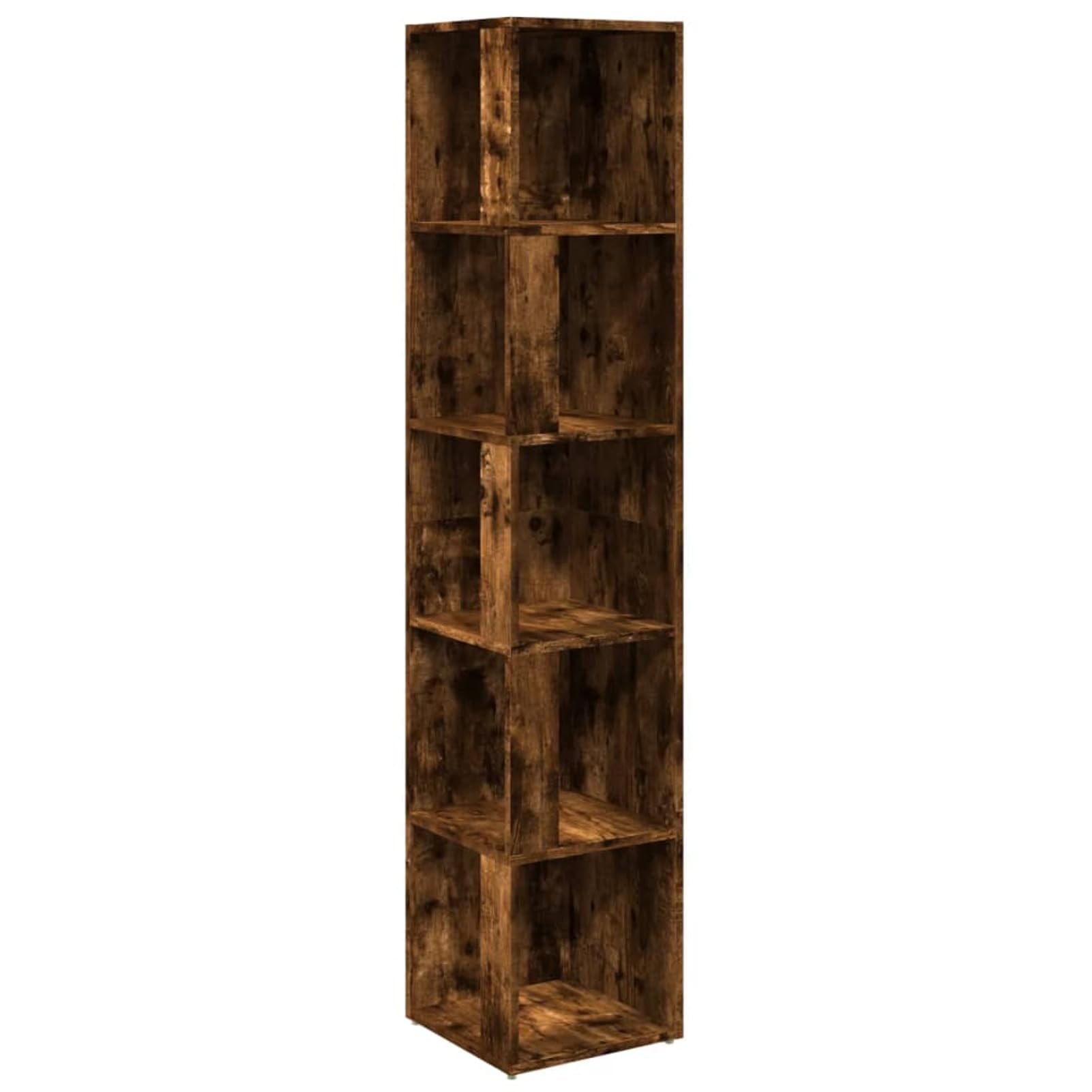 ARKEM Armoire d'angle Chêne fumé 33x33x164,5 cm Bois d'ingénierie,Armoire d'angle,Meuble de Rangement,Armoire de Rangement