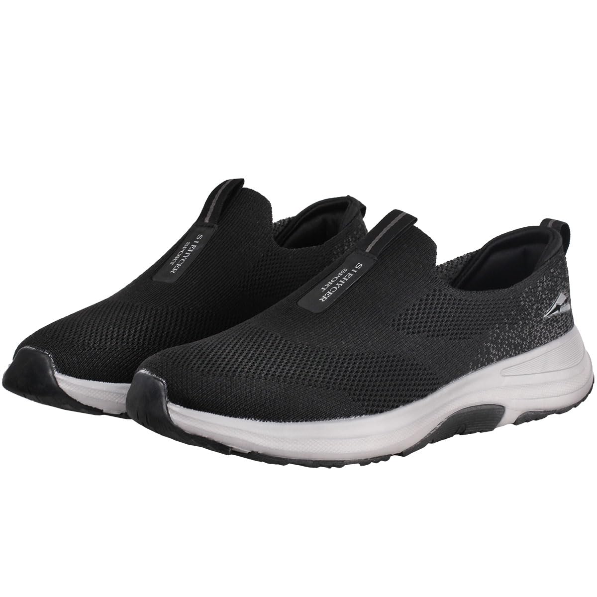 Zapatillas Slip On Hombre Sneakers Tenis Sin Cordones Zapatos | Caminar Deportivas Casual Comodos Ligero Transpirable Negro Gris 40-46