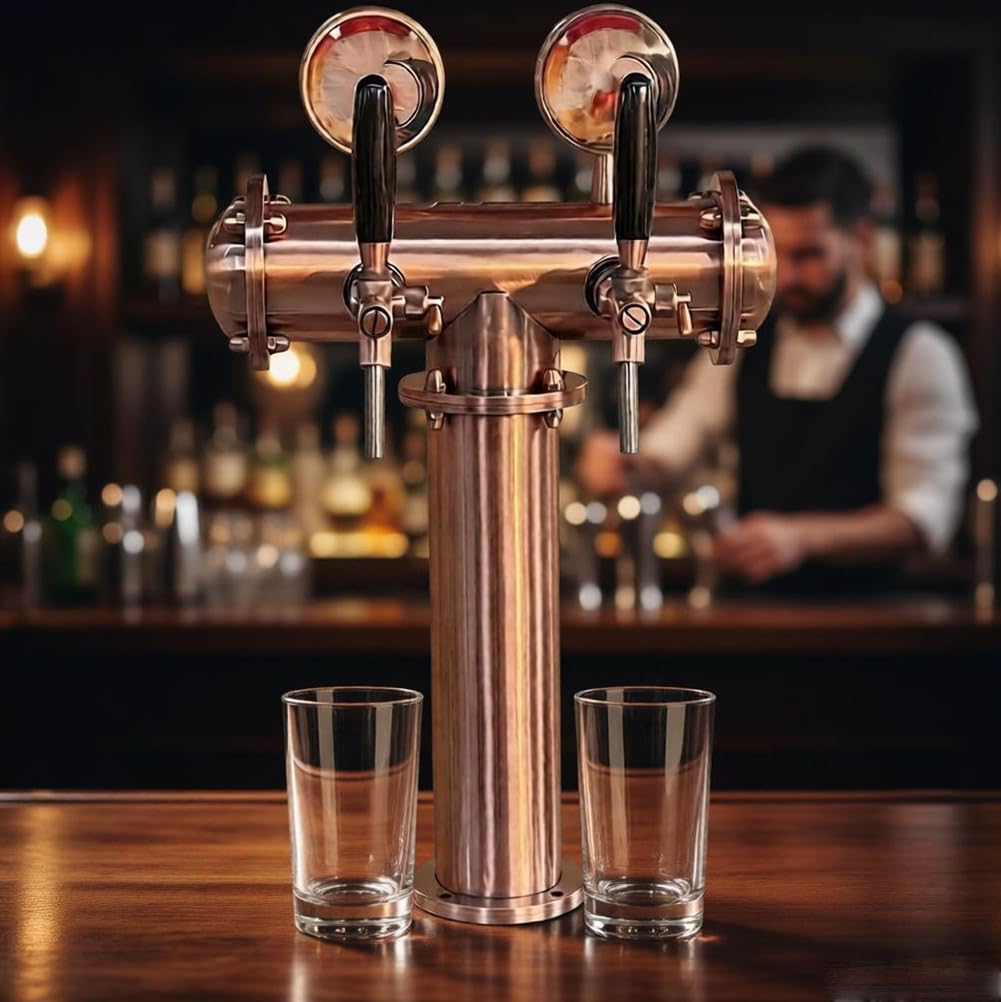 Torre De Cerveza De Grifos Dobles Tirador de Cerveza para casa