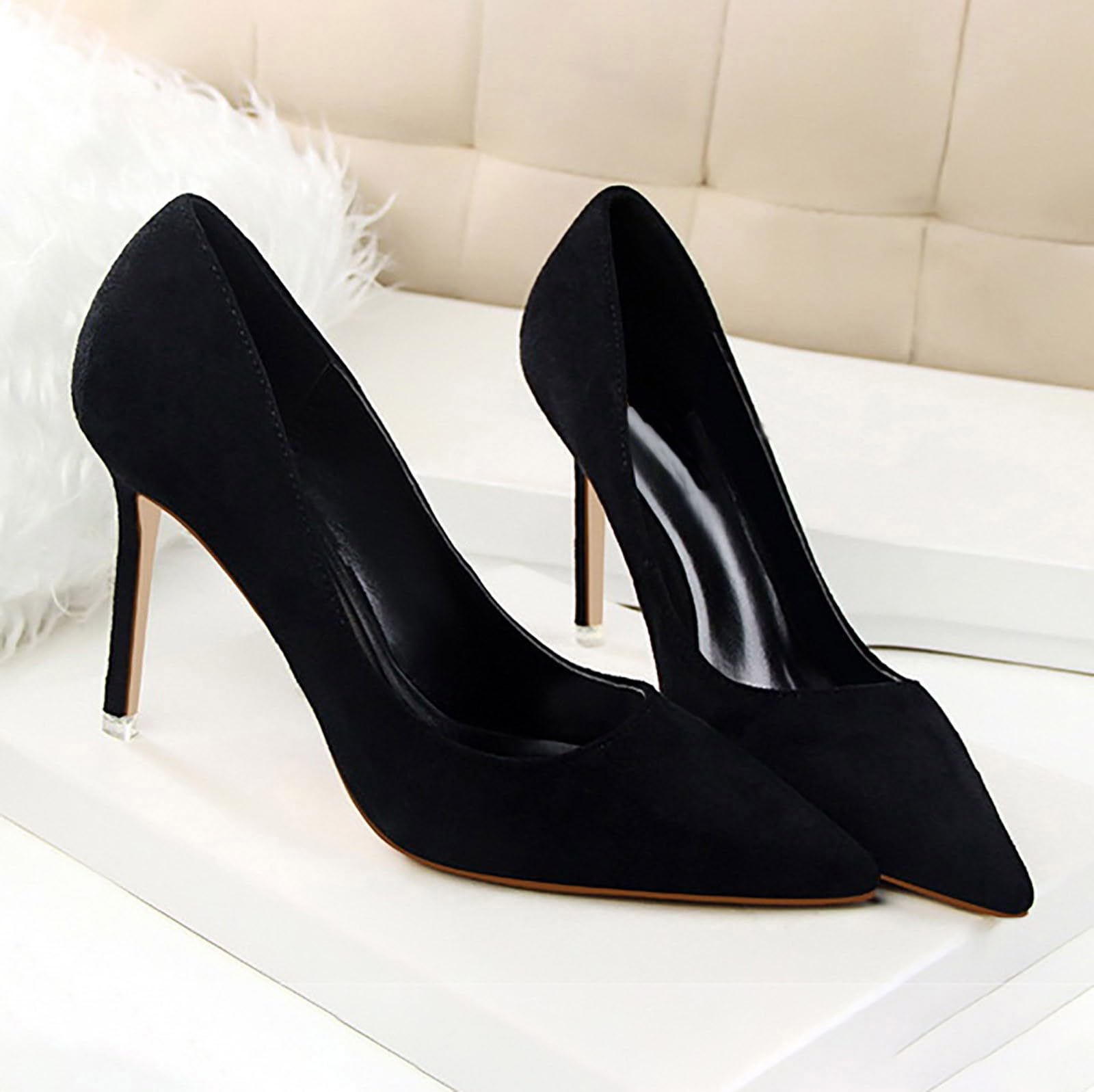 Zapatos de mujer Tacón Puntiagudo, Zapatos de tacón de aguja cómodos y
