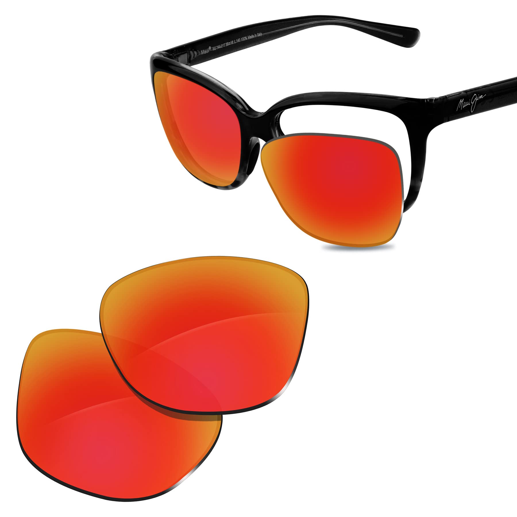 Lentille de rechange pour Maui Jim Starfish MJ744 56 mm remplacer verre abîmé