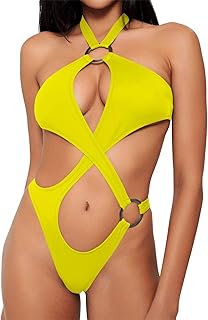 Bikini de concha El traje de baño de bikini 2024 para Europa los Estados Unidos, sexy color sólido hueco traje de baño vestido
