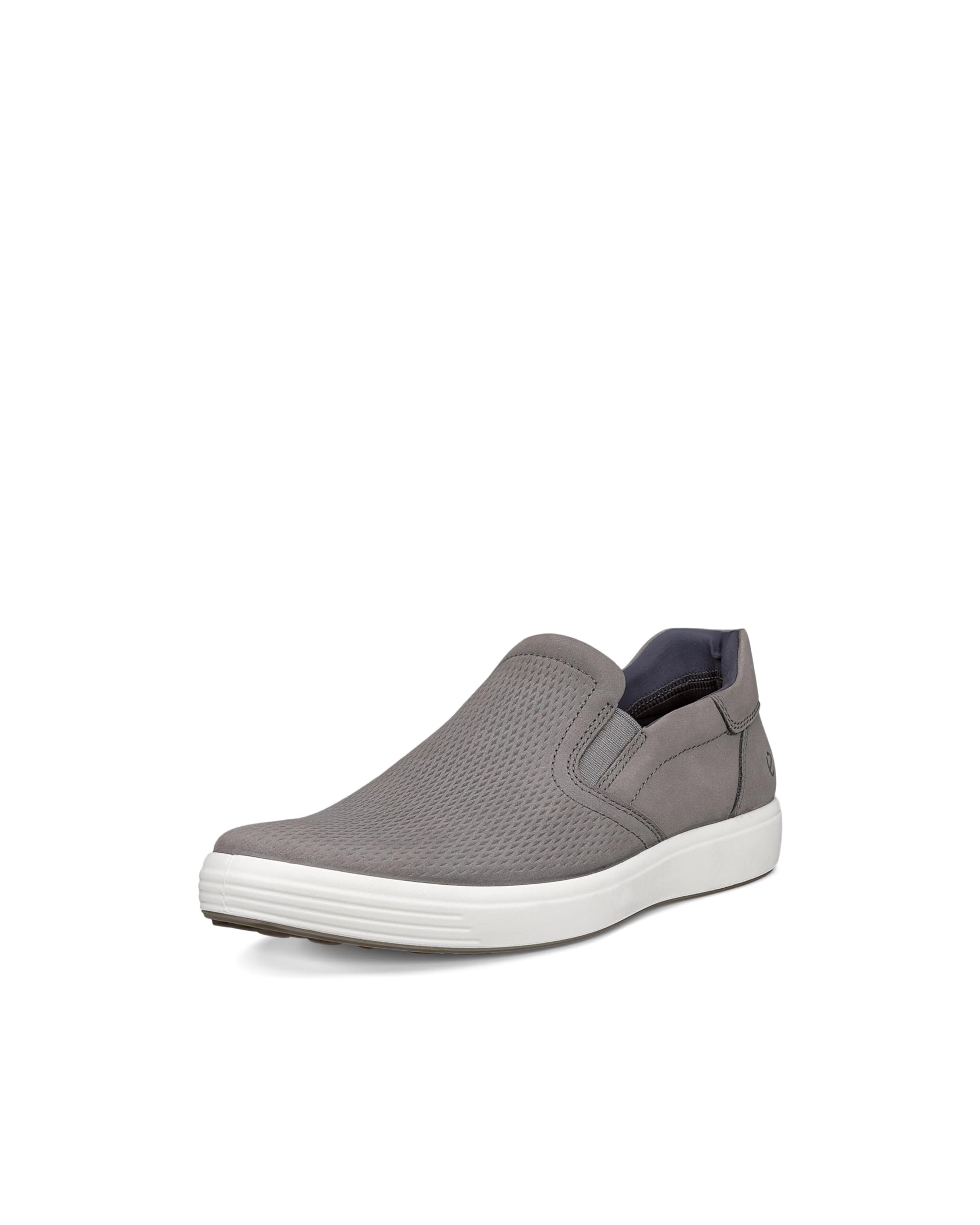 ECCO Men's Soft 7 Easy Slip on Sneaker, Steel, 12-12.5