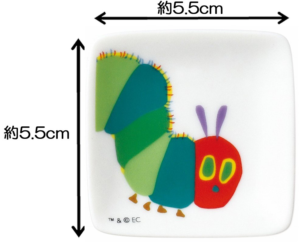 Amazon｜逸品社 「 はらぺこあおむし 」 こども食器 プチ 角 小皿