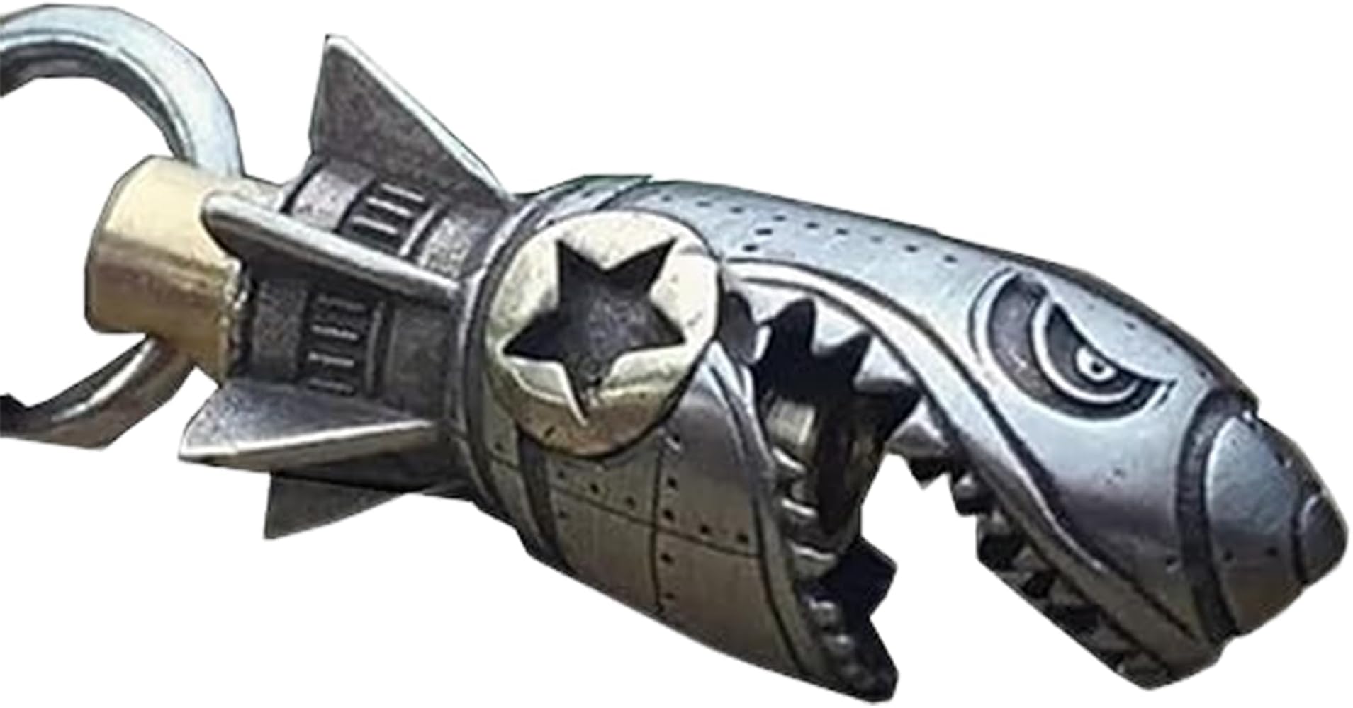 Amazon.co.jp: tondich シャークロケットボムキーチェーン、スカルキー