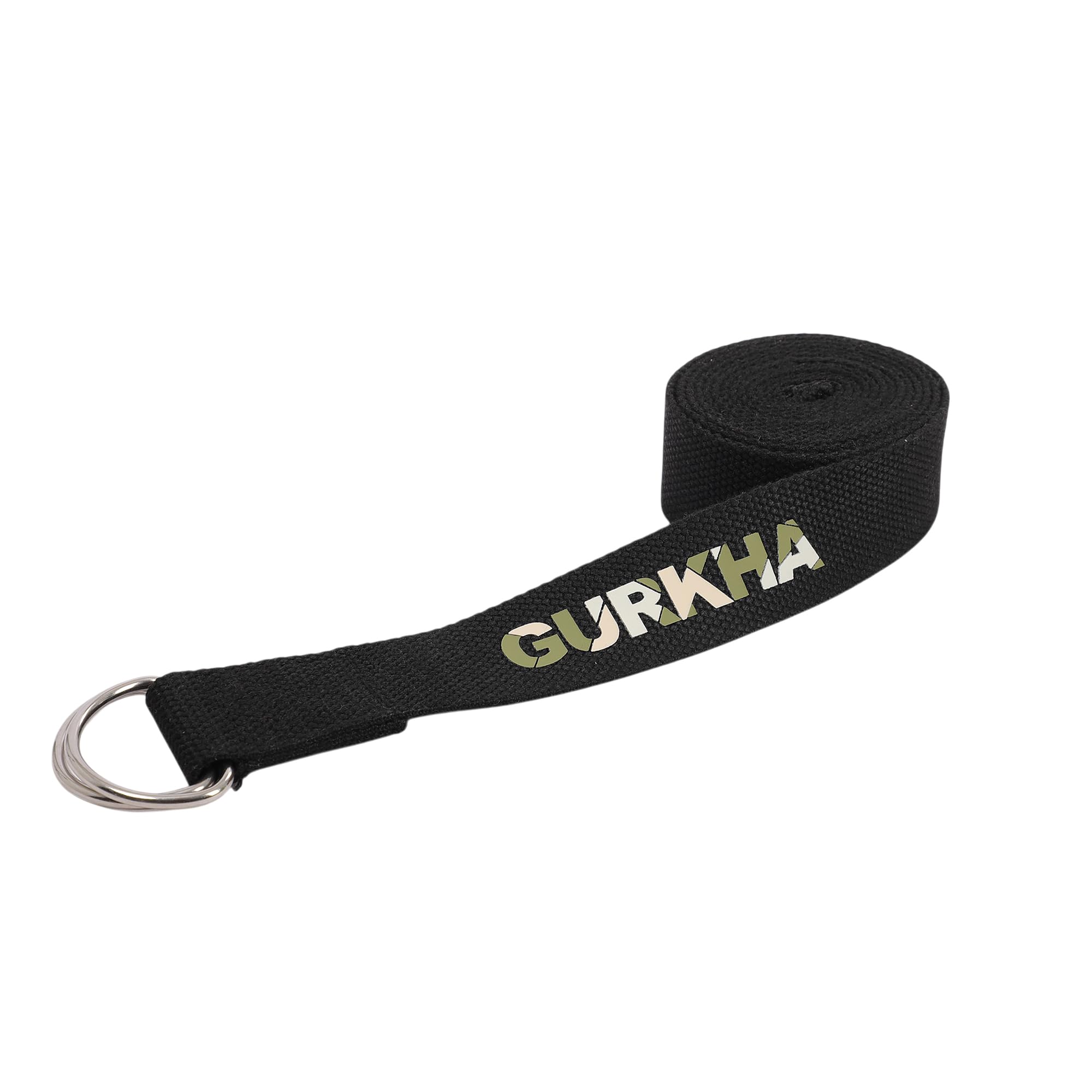 Gurkha Stretch Belt ; Best for daily Stretching, Yoga, Pilates; 8 Ft Premium Cotton; Black-image-13