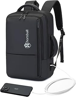 HORNBULL Zurich Backpack 42L Office Travel 17 inch Laptop Backpack 3 in 1 Expandable &amp; Convertible USB &amp; Type-C Port Wate...