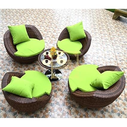 Town Chair Premium Designer Garden/Balcony/Terrace/Coffee/Poolside Patio Wicker Seating Chair and Table Set Outdoor Furniture
