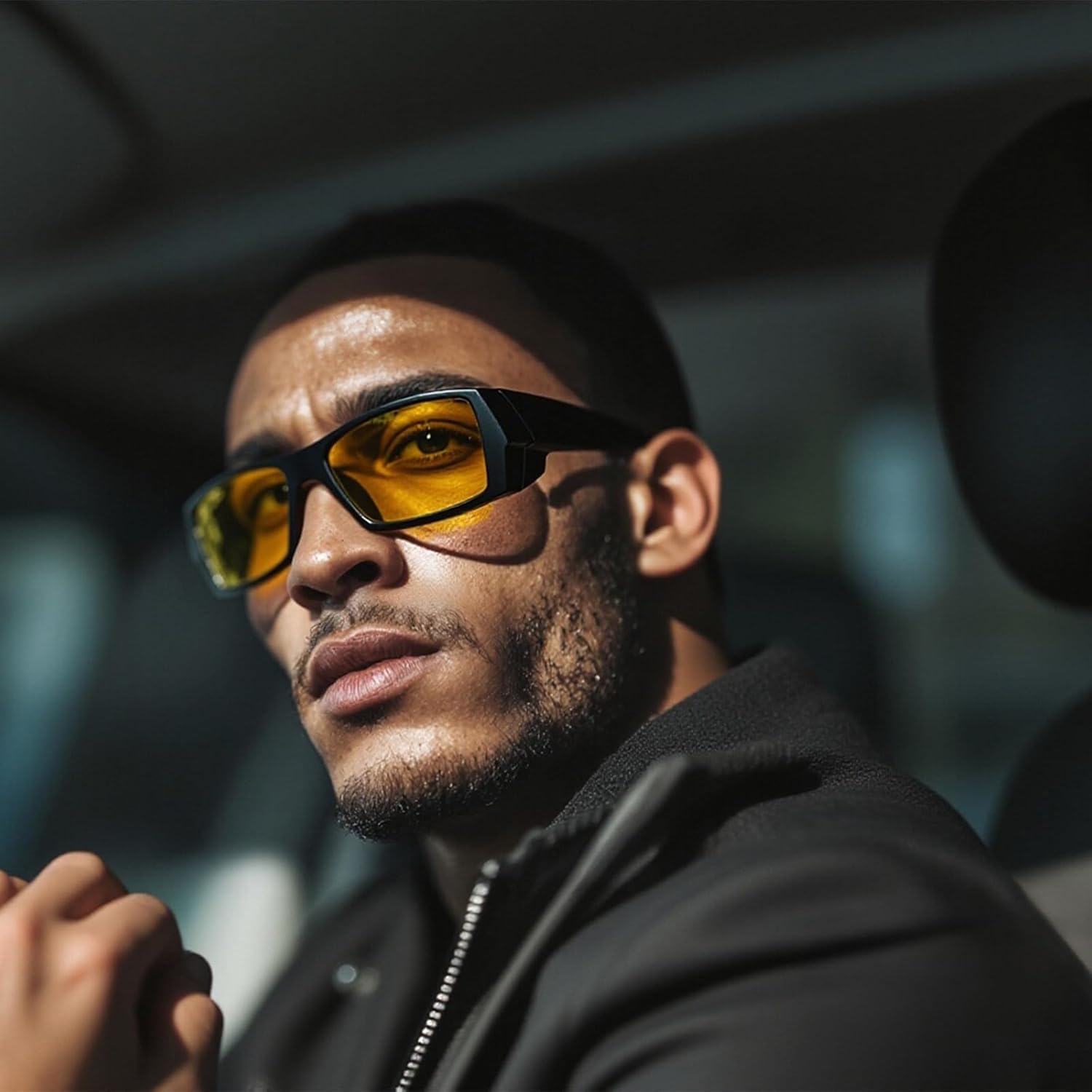 WISTON Z87 Sunglasses Wrap Around Sunglasses for Men Rectangular Safety Glasses UV400 for Sport Working 8231