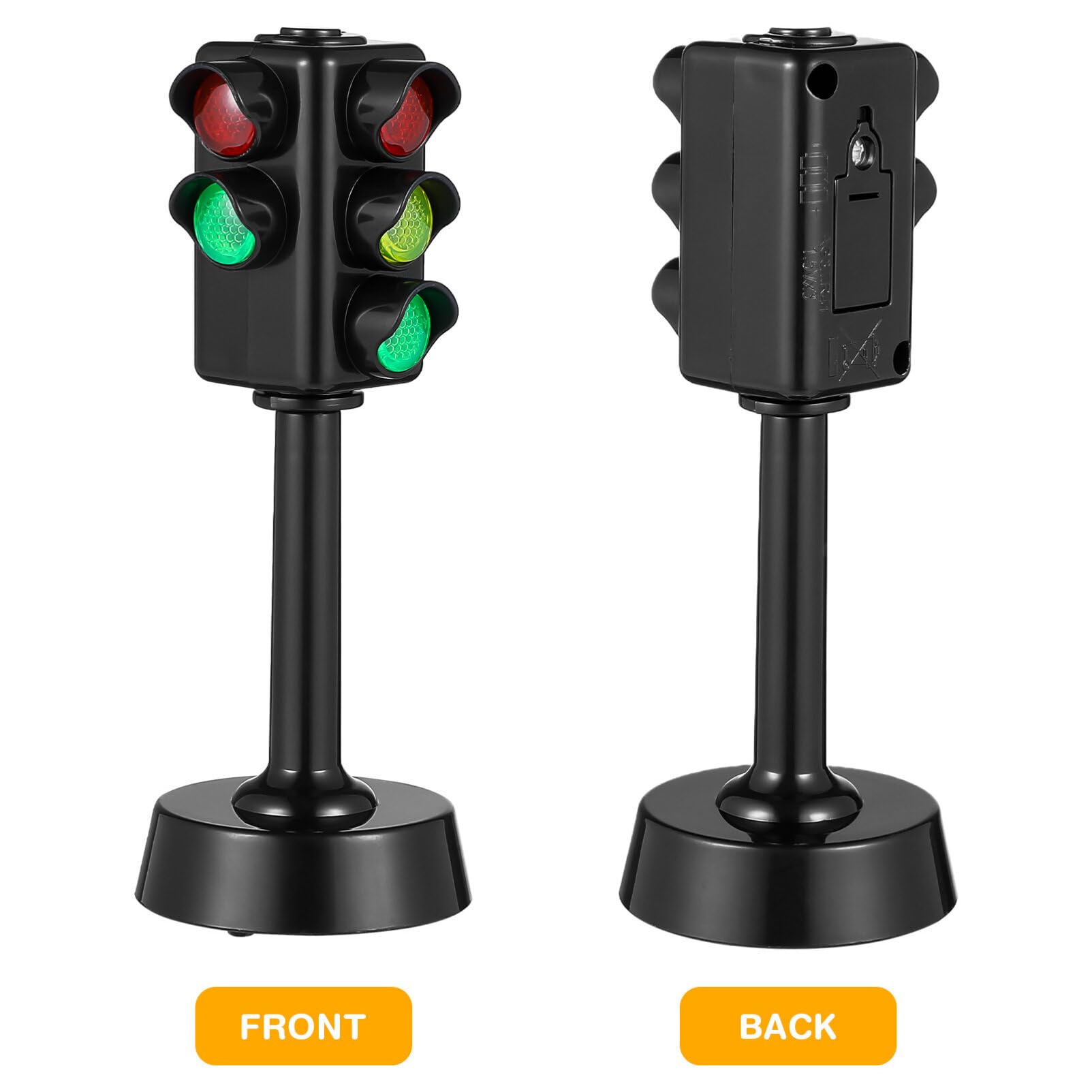 Gadpiparty 2 Pièces Feu De Circulation pour Enfants Simulation Feux De Circulation Signes Jouet Signal De Passage pour Piétons Modèle Feu Stop LED Panneau D'arrêt De Circulation Lampe