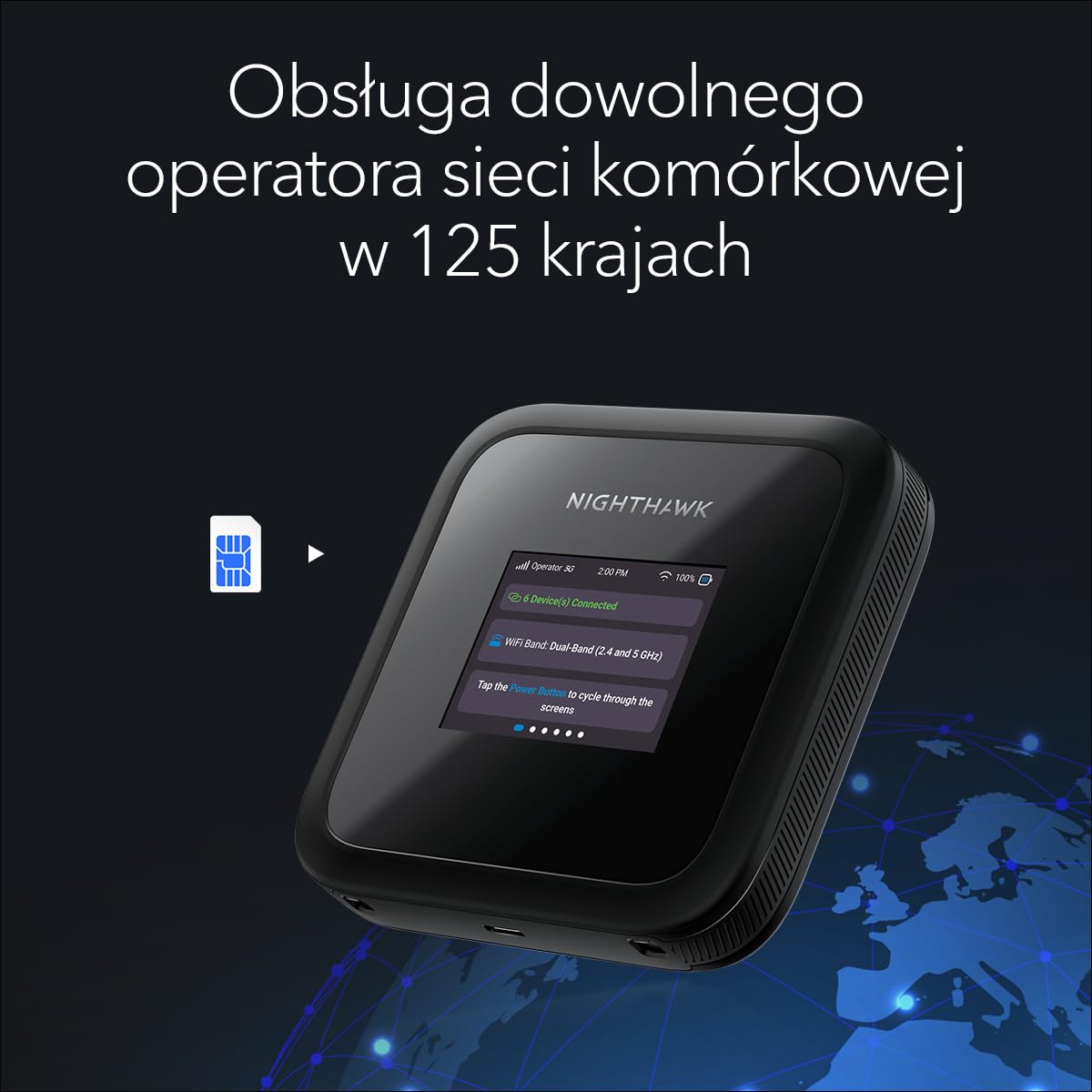 NETGEAR Nighthawk M3 — mobilny router 5G WiFi 6 z prędkością 2,5 Gb/s — odblokowane gniazdo SIM — punkt dostępu do sieci dla pracy i domu — 5G/4G — AX3600, obsługuje 32 urządzenia (MH3150)