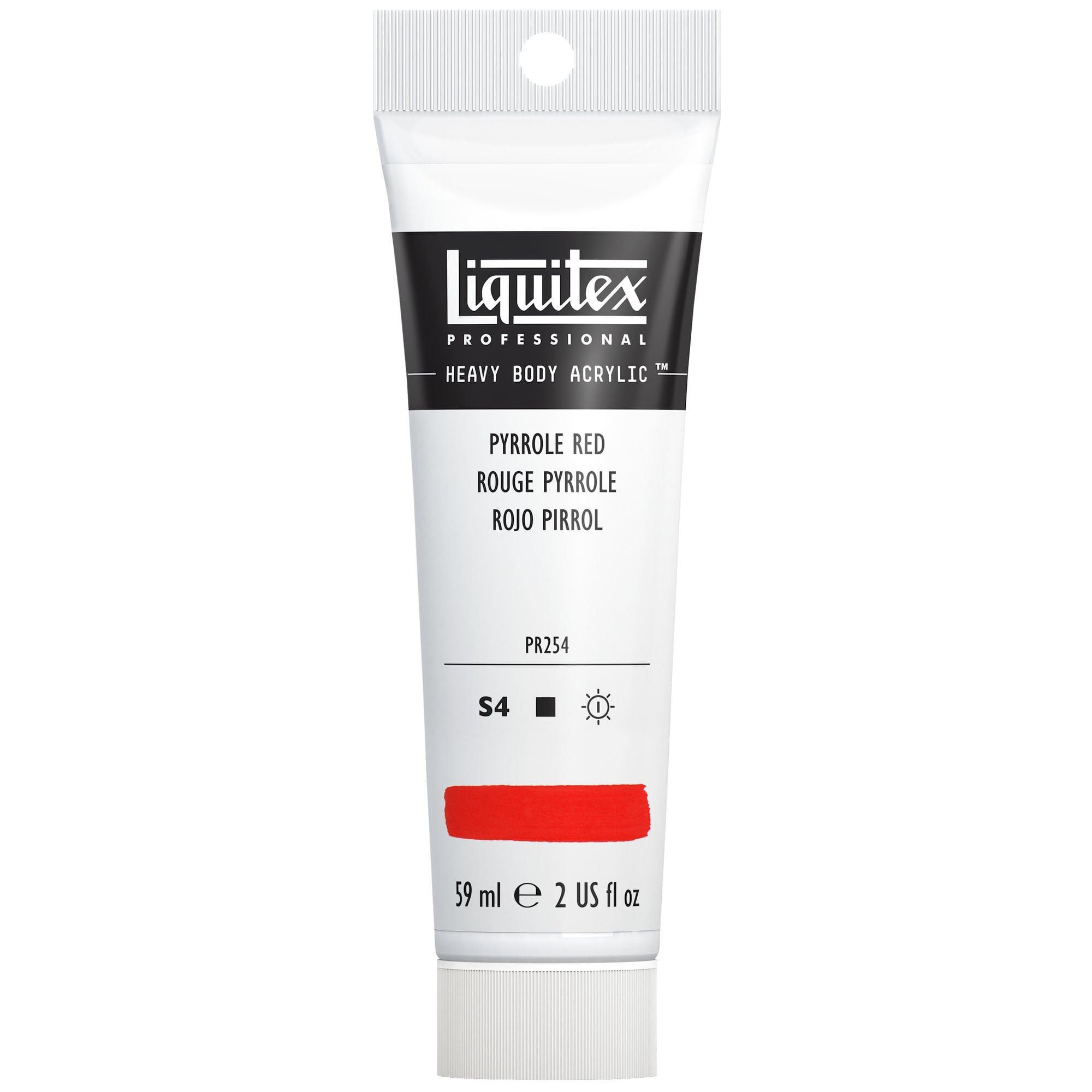 Liquitex 1045321 Professional Heavy Body Acrylfarbe in Künstlerqualität mit ausgezeichneter Lichtechtheit in buttriger Konsistenz, 59ml Tube - Pyrrolrot