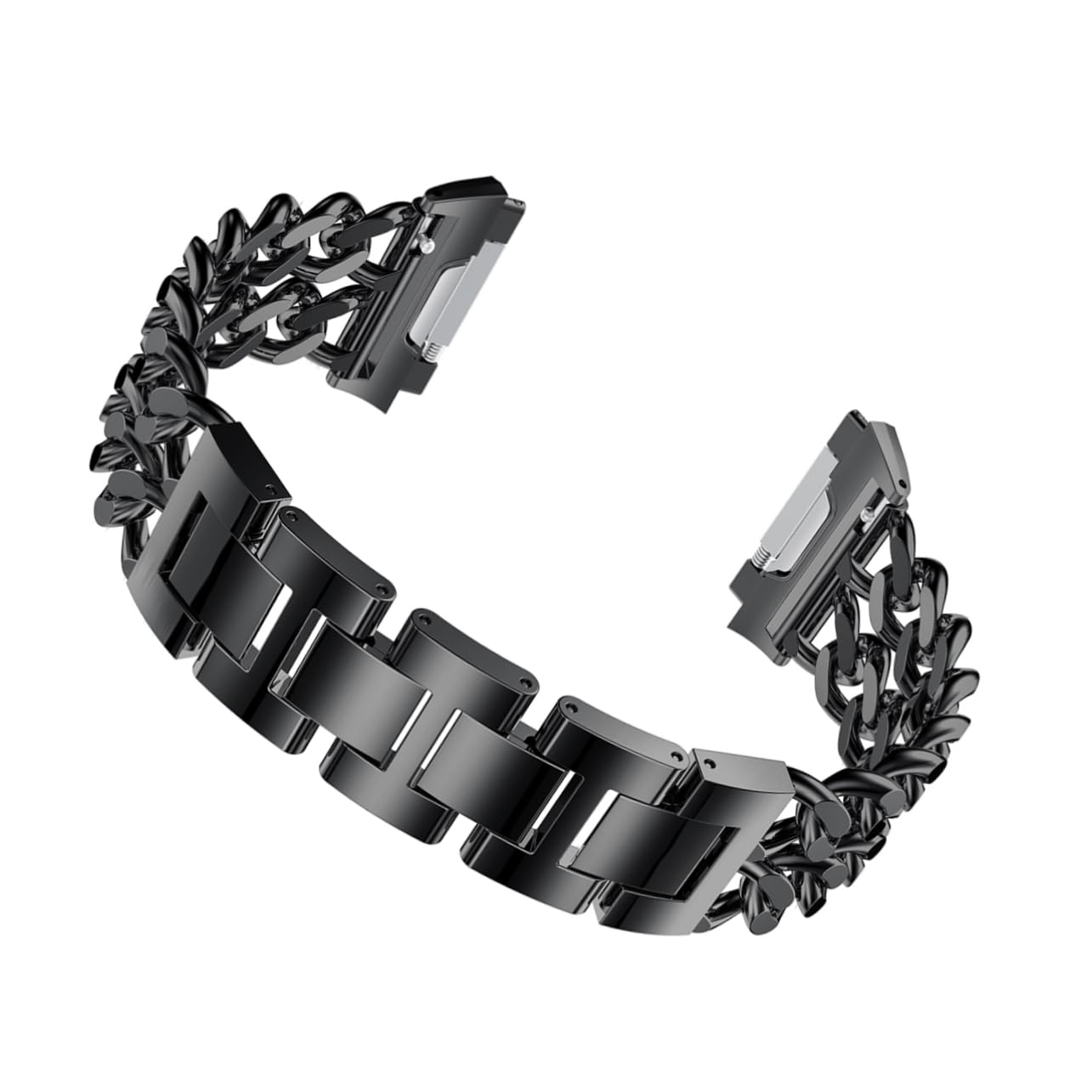 HEMOTON Inoxydable Bande Noir Oens Noir Fi Anti Rouille Bracelets Comdum Lisse Crna Confortable Réglable Bracelet Habillé Solide En Alliage De Zinc Denim Chaîne