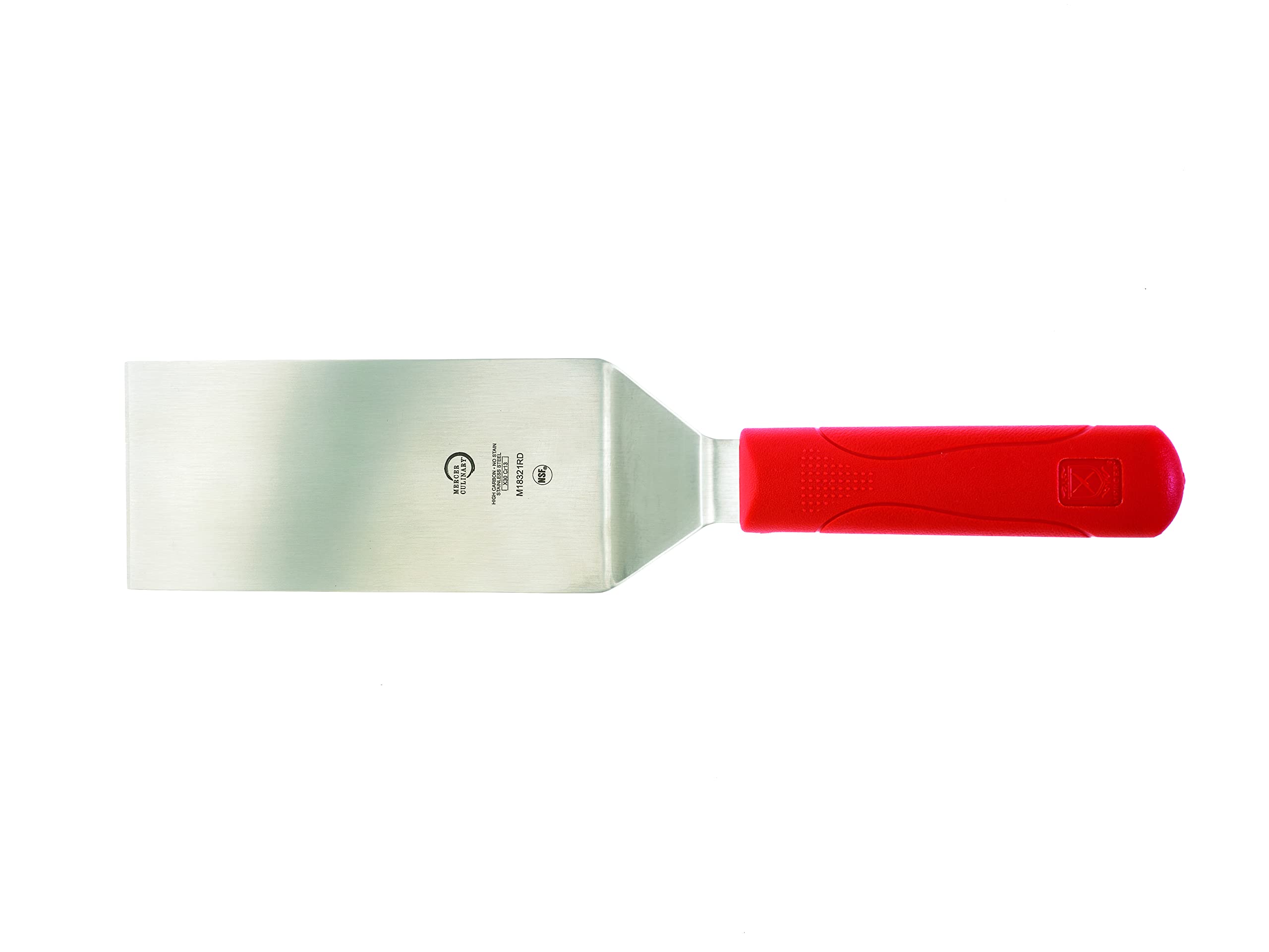 Mercer Culinary Millennia 6" x 3" Heavy-Duty Turner - Red Handle